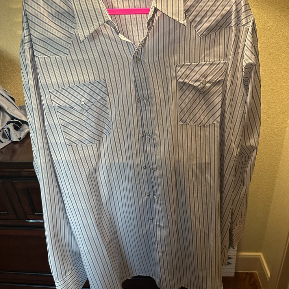Ely western cattleman pearl snap 3 xl tall man long sleeve